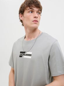 Jack & Jones Camiseta Logotipo Cuello redondo -Ultimate Grey - 12268415