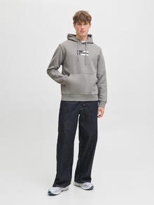 Jack & Jones Sweat à capuche Logo -Ultimate Grey - 12268422
