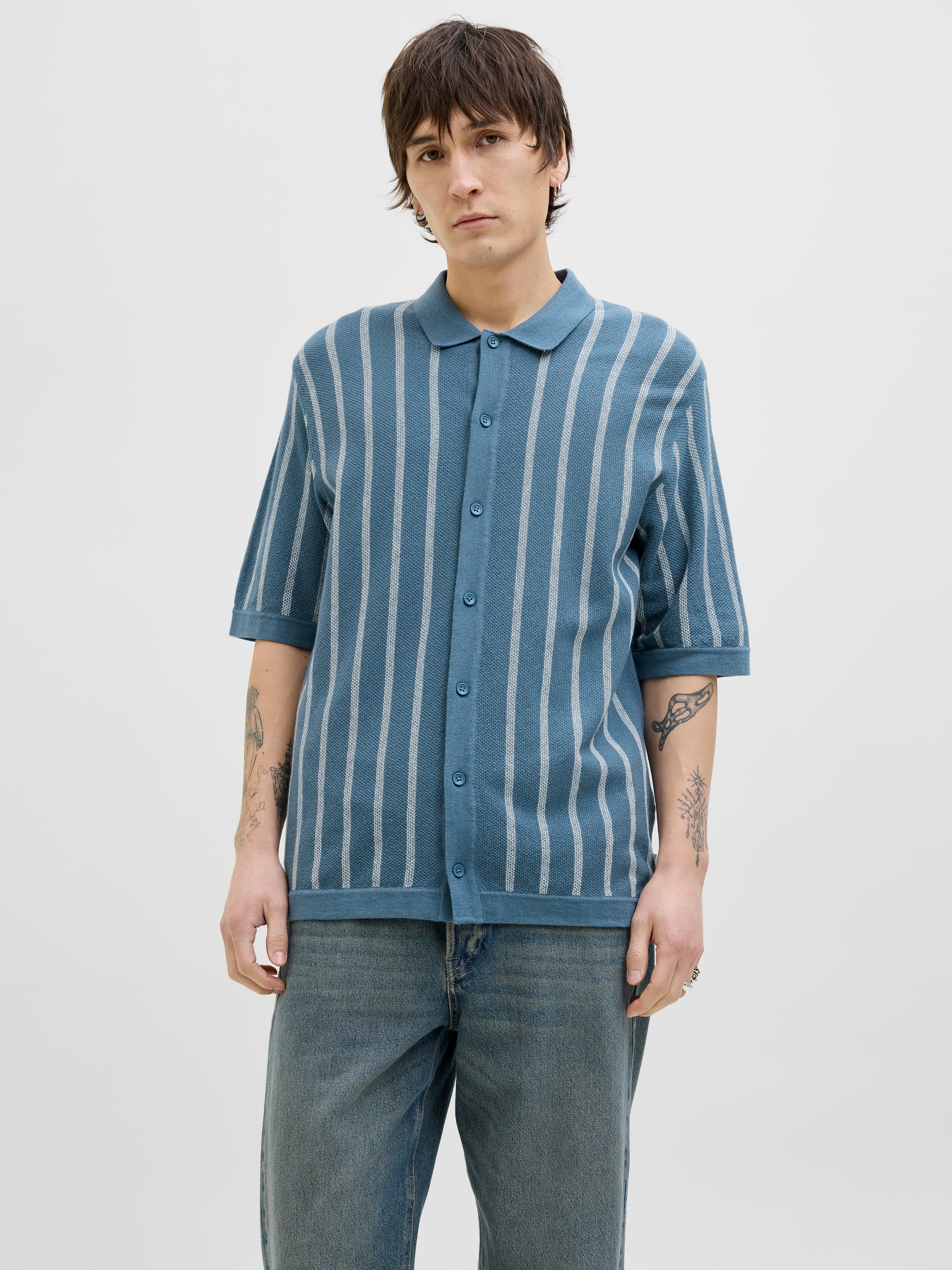 Gestreift Poloshirt