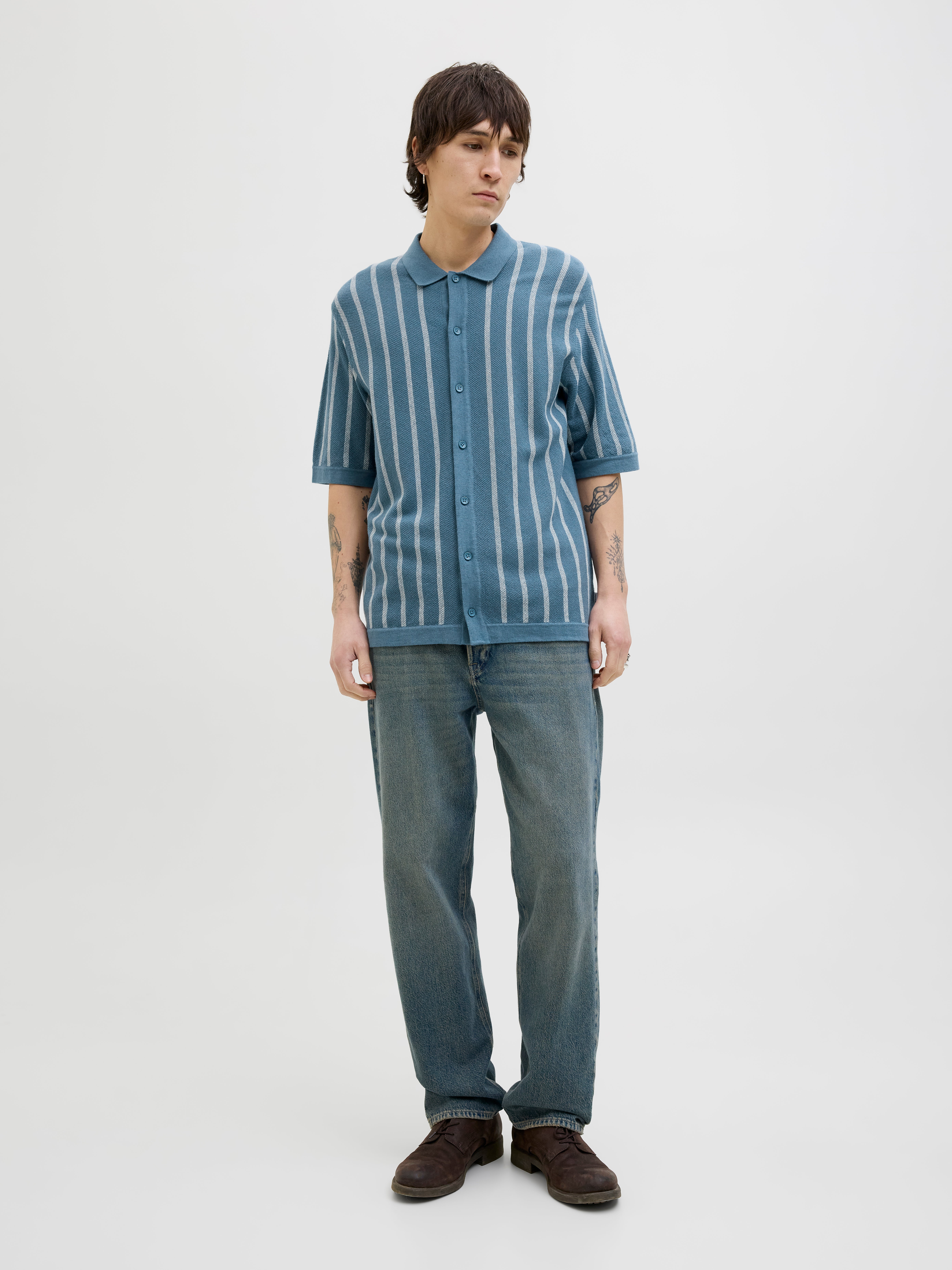 Thumbnail - Gestreift Poloshirt