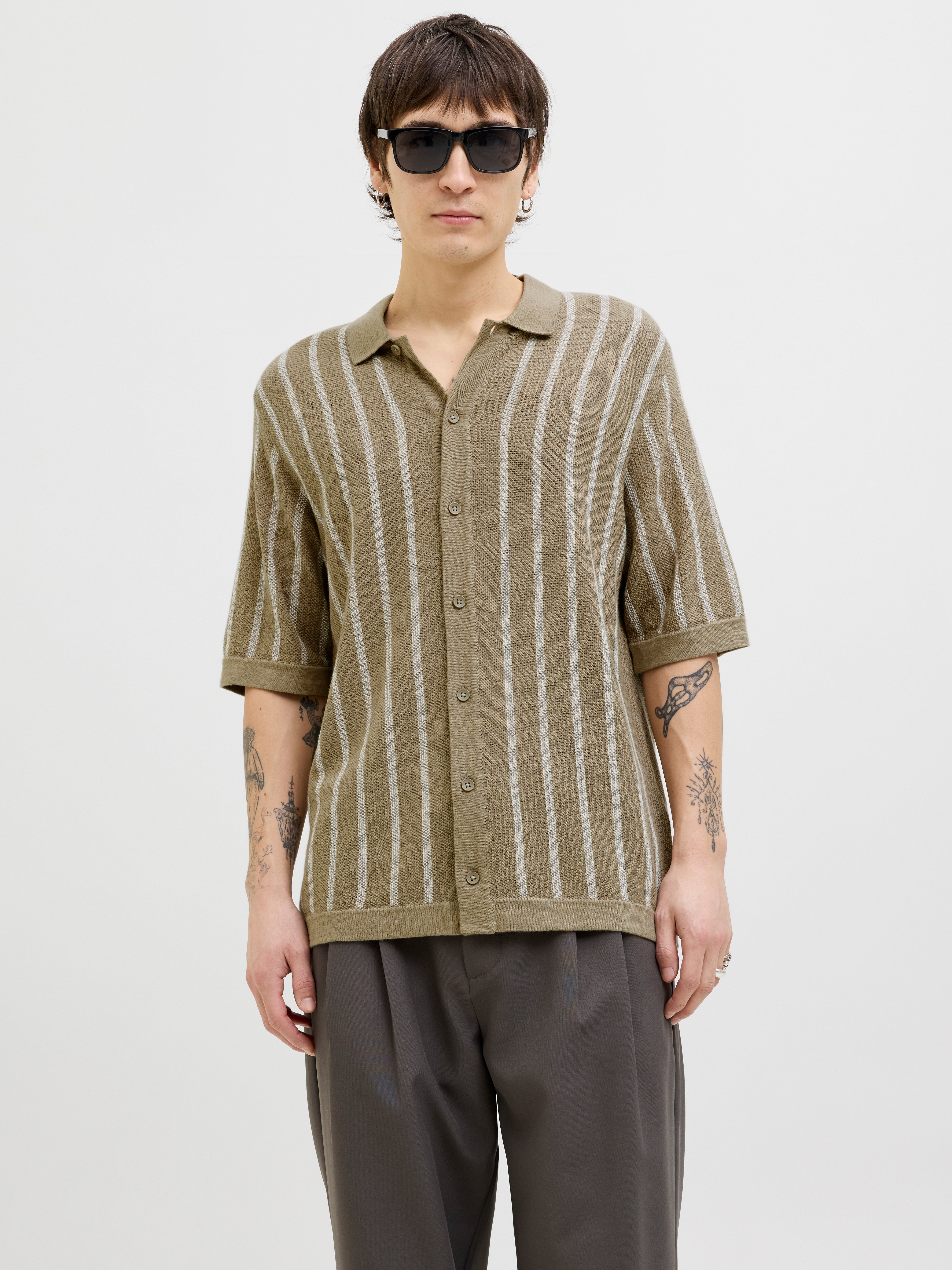 Gestreift Poloshirt