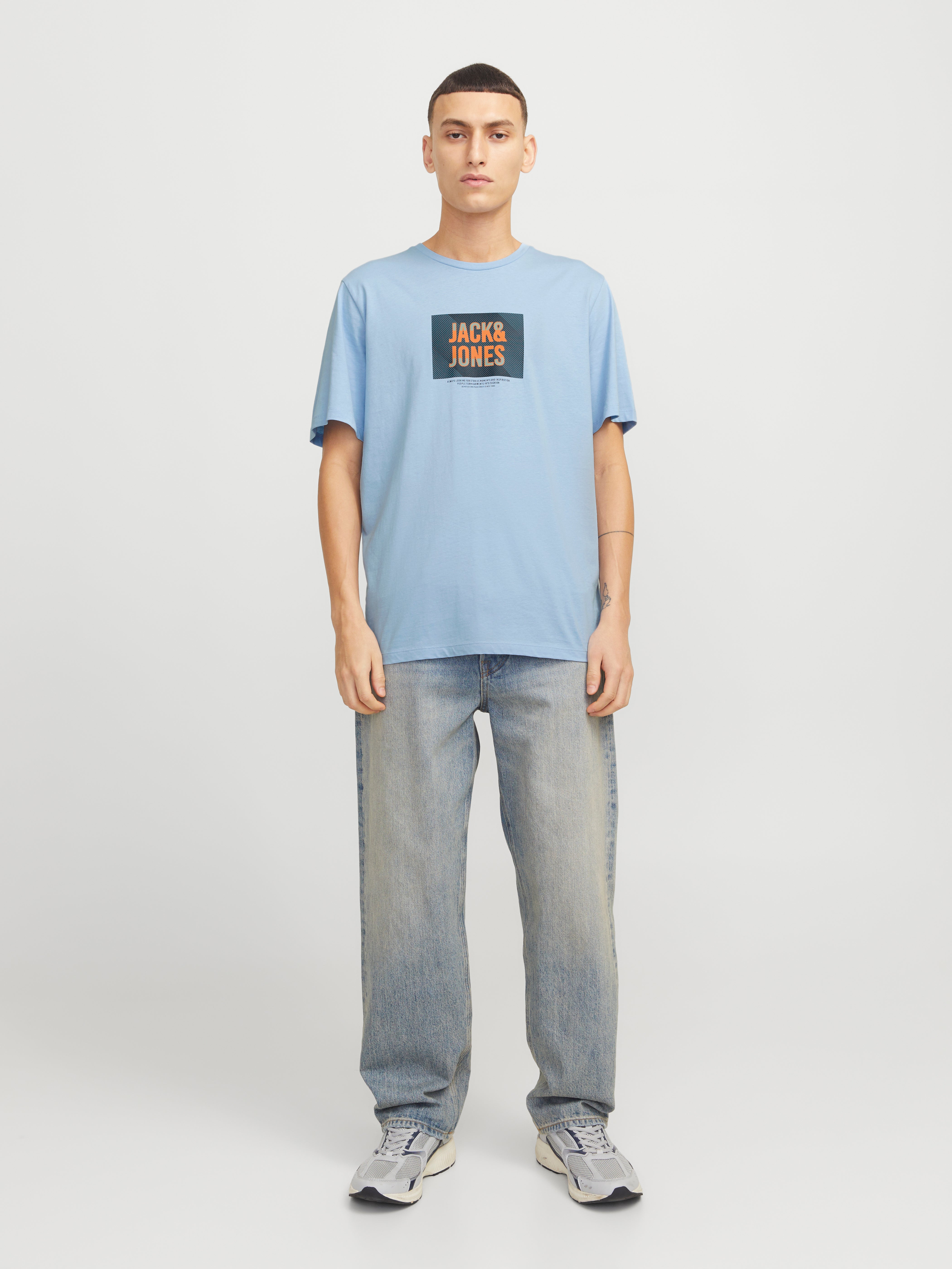 Logo Crew neck T-shirt | Medium Blue | Jack & Jones®