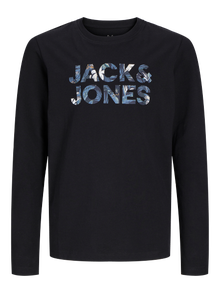 Jack & Jones Logotipas marškinėliai ilgomis rankovėmis -Black - 12268858