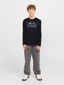 Jack & Jones Logotipas marškinėliai ilgomis rankovėmis -Black - 12268858