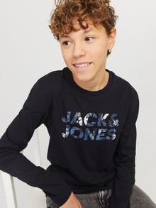 Jack & Jones Logotipas marškinėliai ilgomis rankovėmis -Black - 12268858