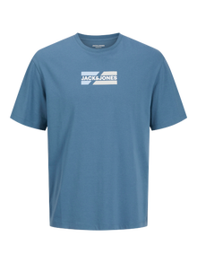 Jack & Jones Plus Size Logo T-shirt -Oceanview - 12269038