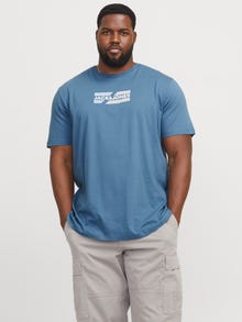 Jack & Jones Plus Size Logo T-shirt -Oceanview - 12269038
