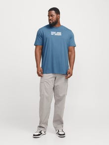 Jack & Jones Plus Size Logo T-shirt -Oceanview - 12269038