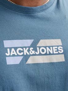 Jack & Jones Plus Size Logo T-shirt -Oceanview - 12269038