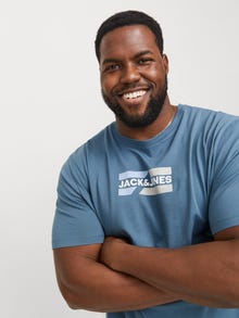 Jack & Jones Plus Size Logo T-shirt -Oceanview - 12269038
