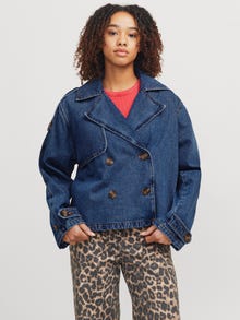 JJXX JXCARLIE Płaszcz prochowiec -Medium Blue Denim - 12269054