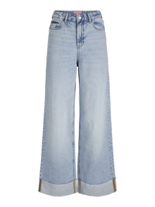 JJXX JXTOKYO WIDE FOLD UP HW R6169 DNM LN -Light Blue Denim - 12269083