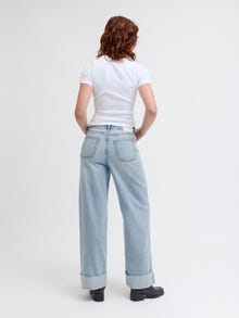 JJXX JXTOKYO WIDE FOLD UP HW R6169 DNM LN -Light Blue Denim - 12269083