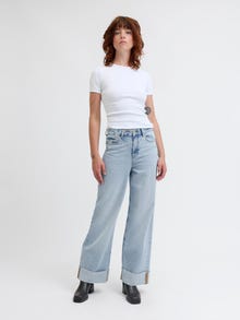 JJXX JXTOKYO WIDE FOLD UP HW R6169 DNM LN -Light Blue Denim - 12269083