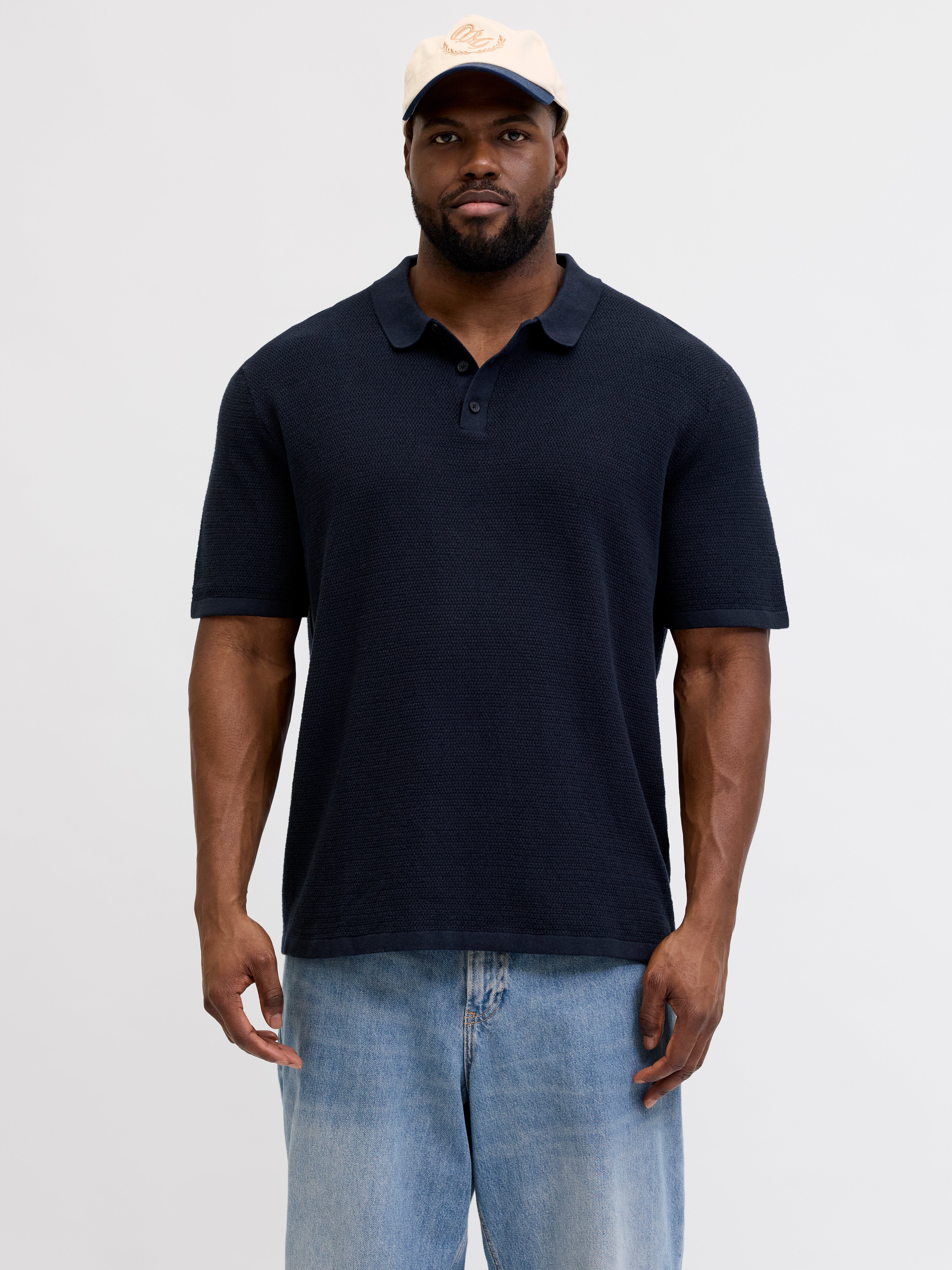 Plus Size Gestricktes Polo