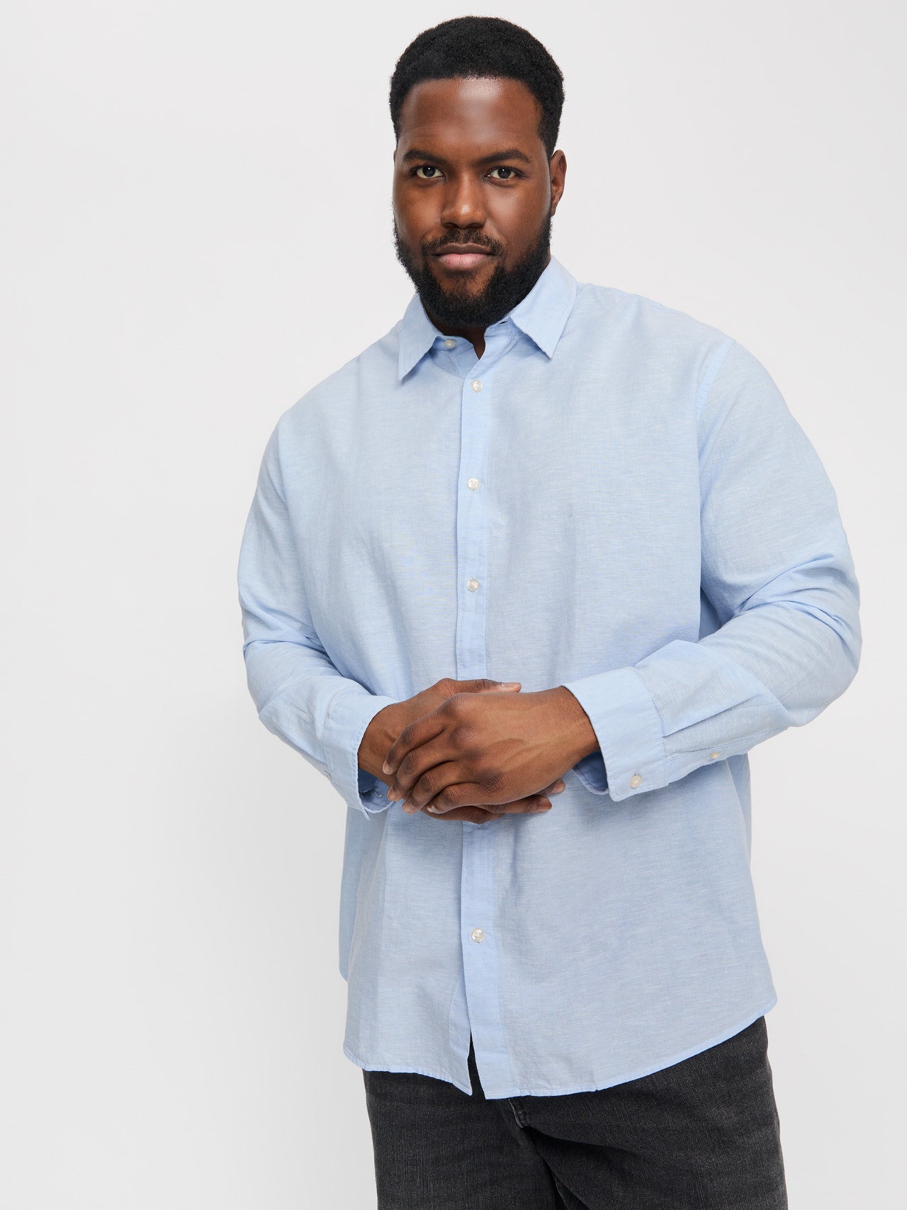 JACK & JONES Herren Hemd Plus Size - Kurzarm Hemd Für Große Größen