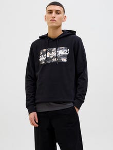 Jack & Jones Logo Hættetrøje -Black - 12269316