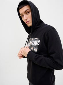 Jack & Jones Logo Hættetrøje -Black - 12269316