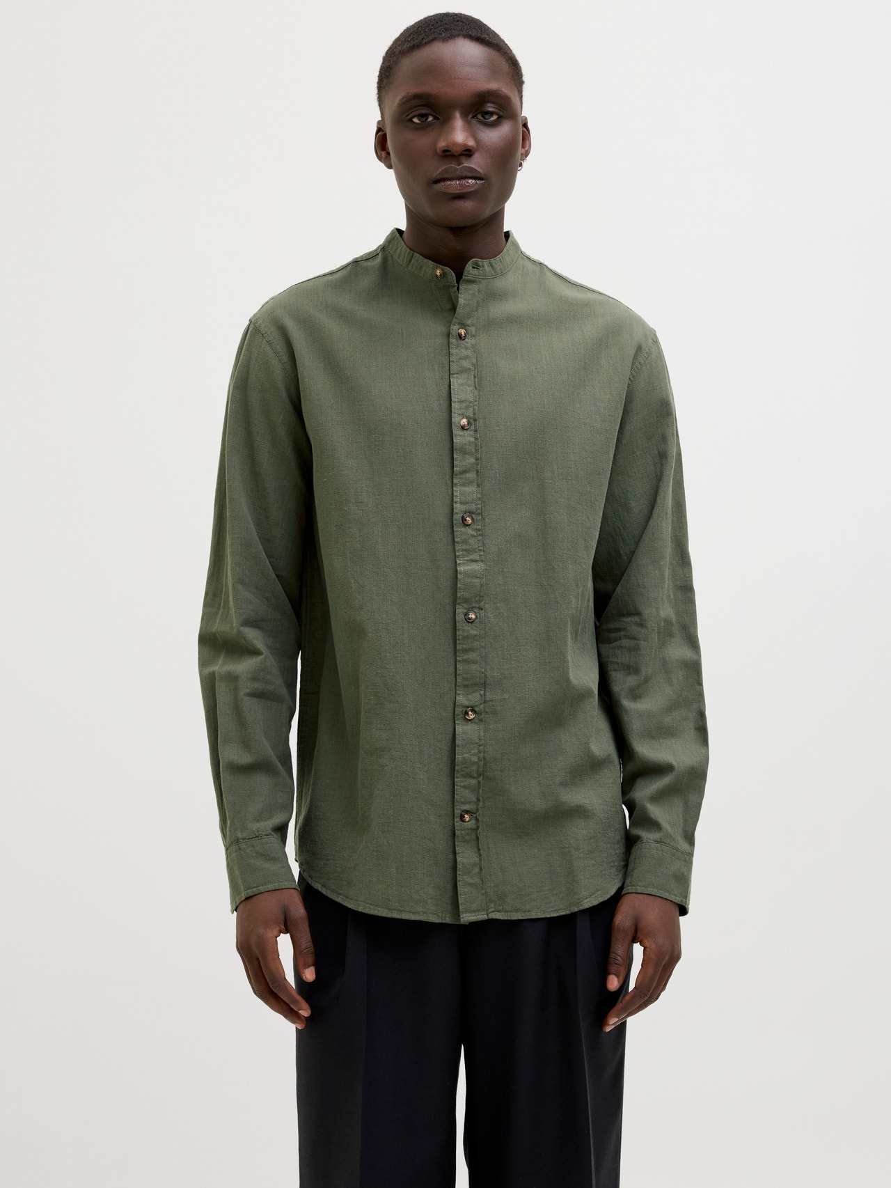 Lbert Camicie Da Uomo In Cotone E Lino, A Maniche Corte, Vestibilità Comoda, Con Bottoni - Foto 9