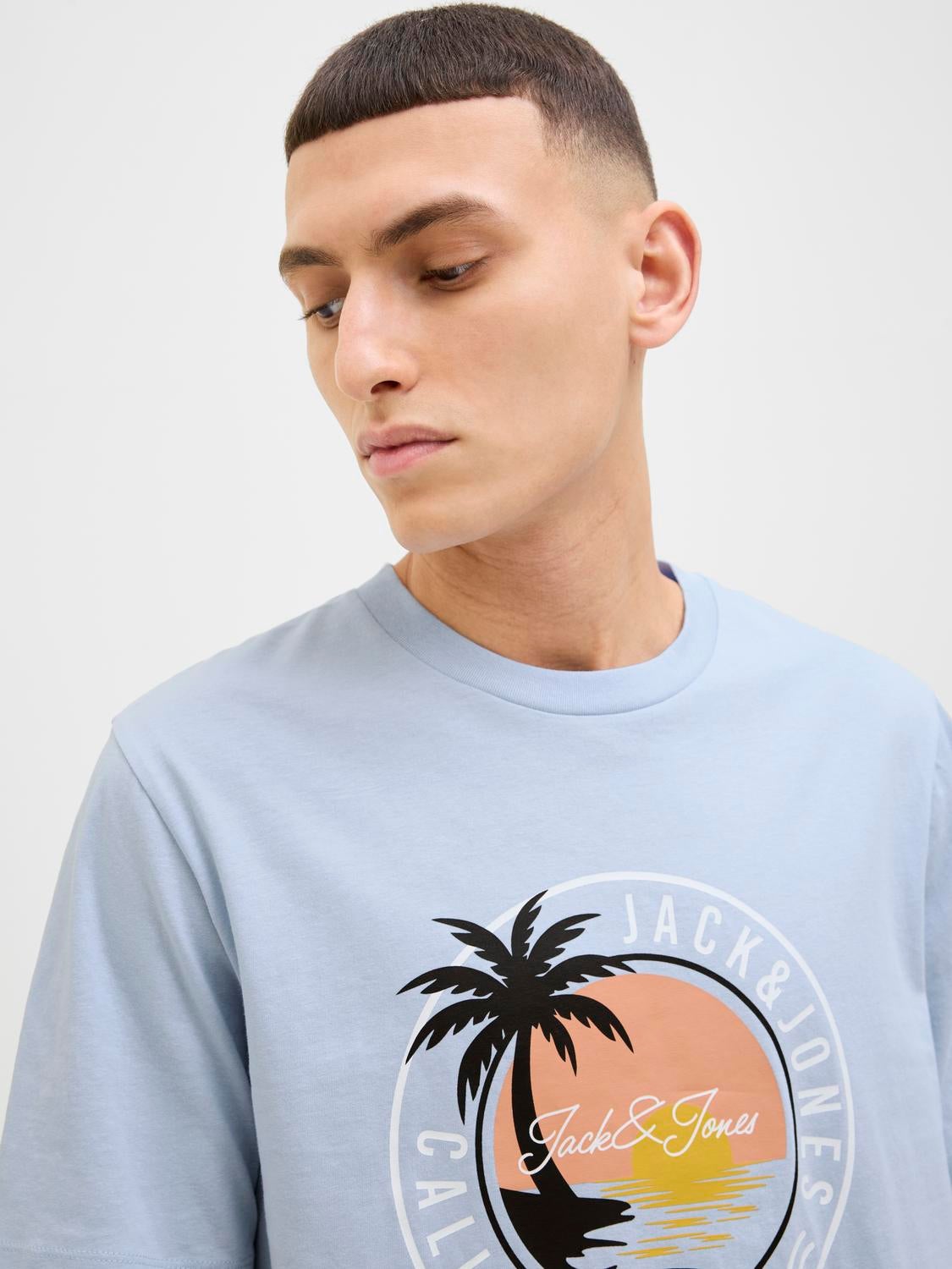 Thumbnail - Gedruckt Rundhalsausschnitt T-shirt