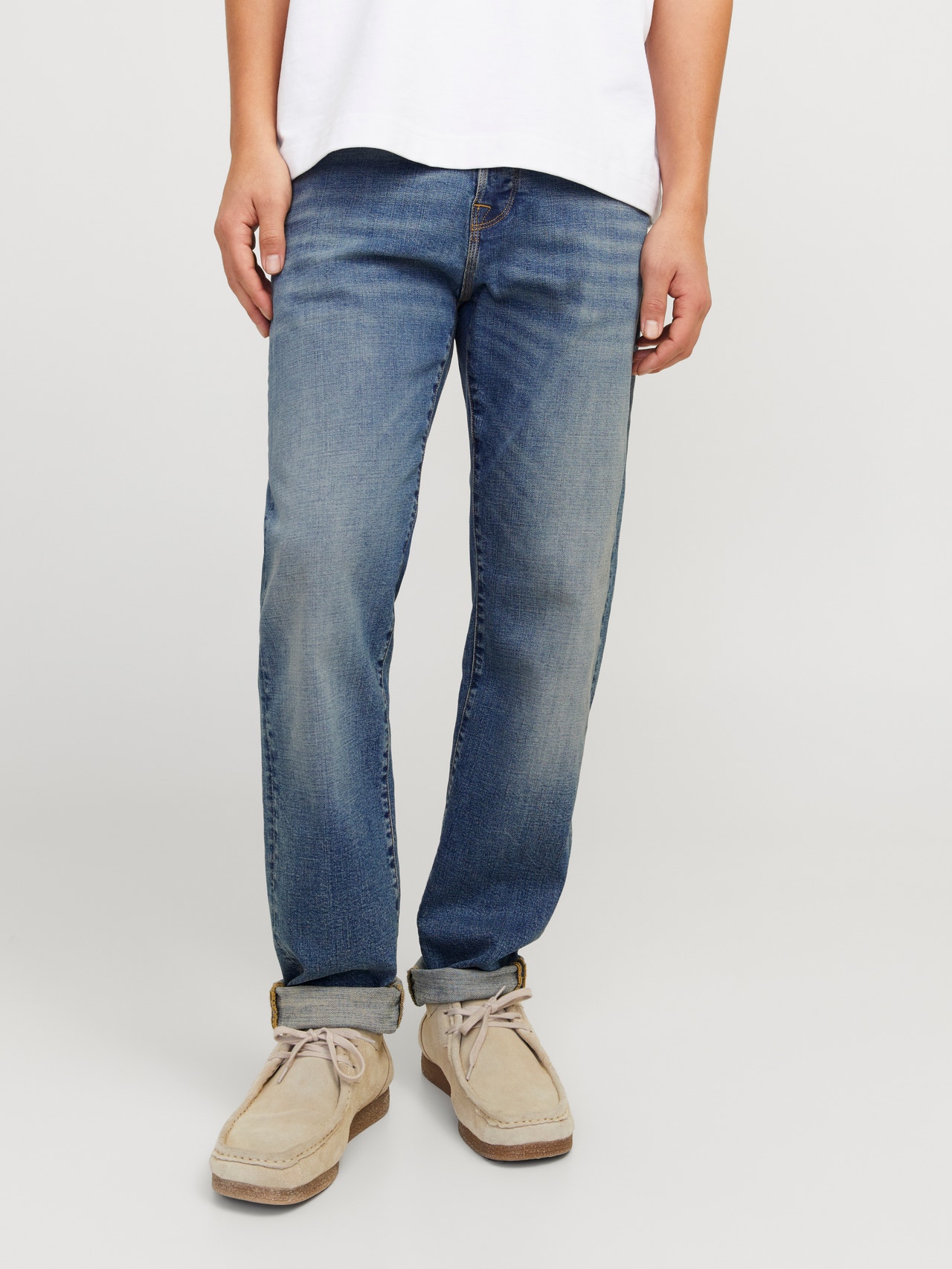 Jeans JACK & JONES Tapered Fit JJIMIKE - Vita Media, Comodi Ed Elastici - Foto 3