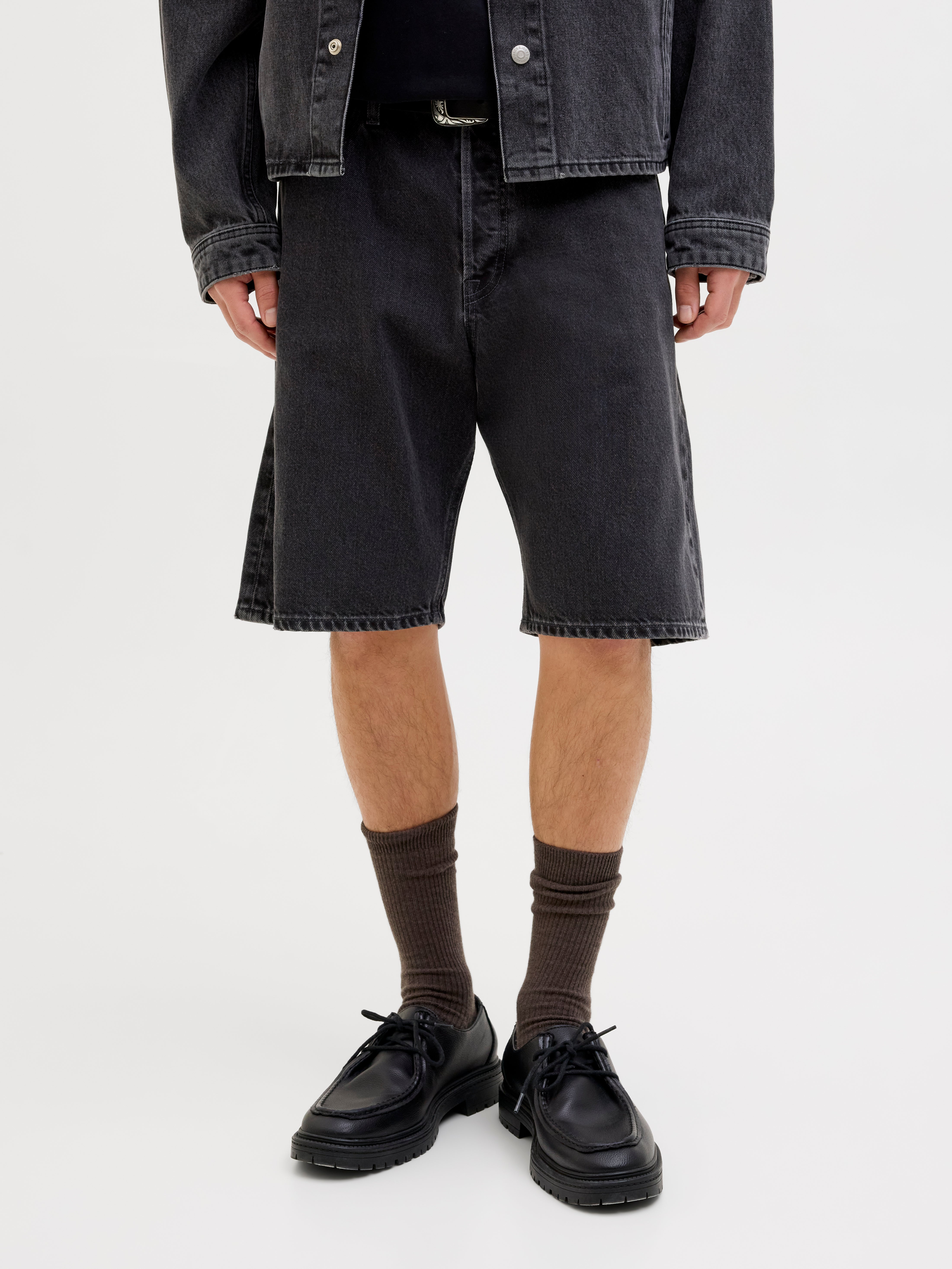 激安 超特価商店街  shorts Denim fit Baggy | Jones® & Jack | Black パンツ