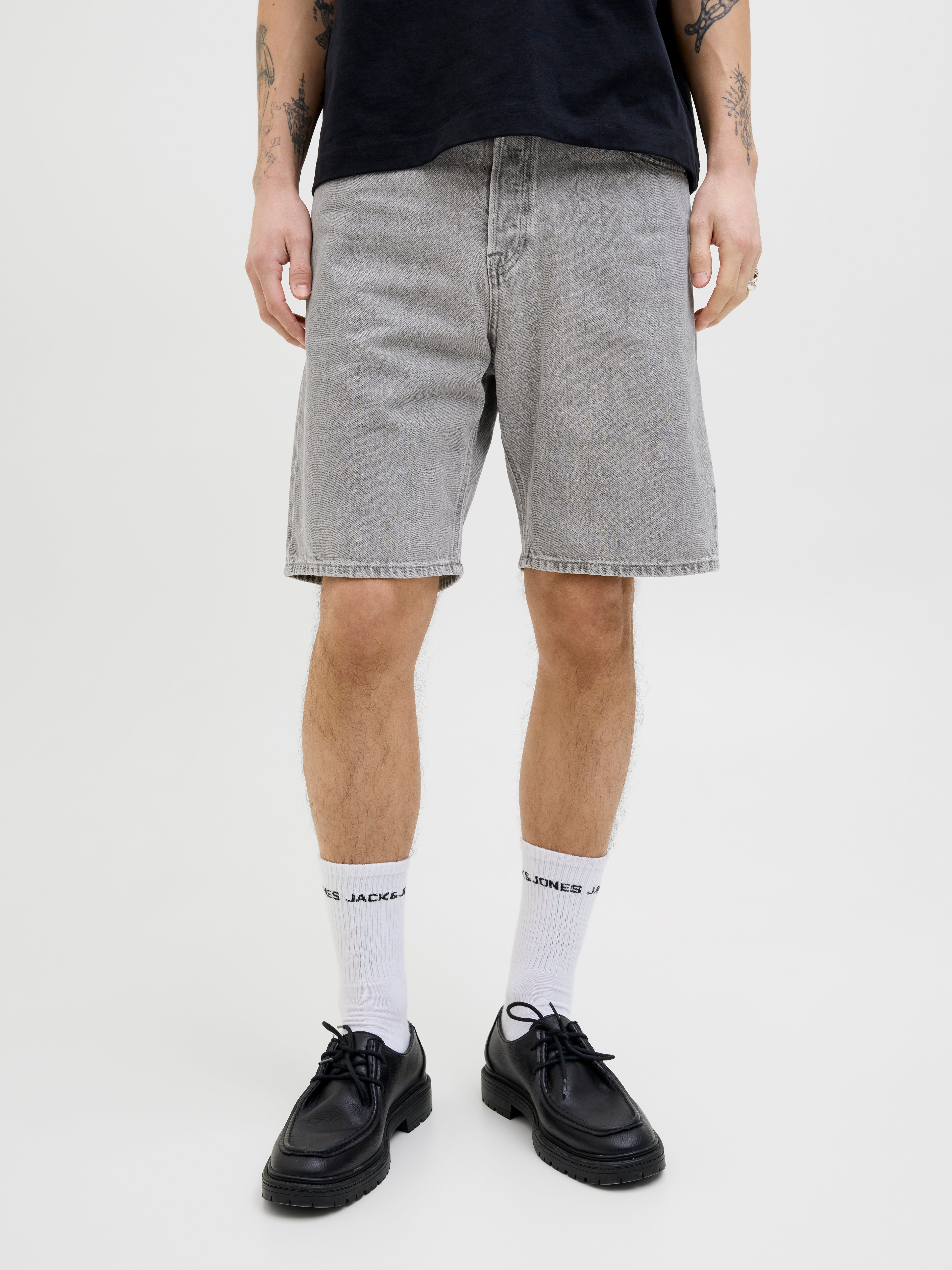 Baggy fit Denim shorts | Medium Grey | Jack & Jones® Baggy fit Denim shorts | Medium Grey | Jack & Jones®