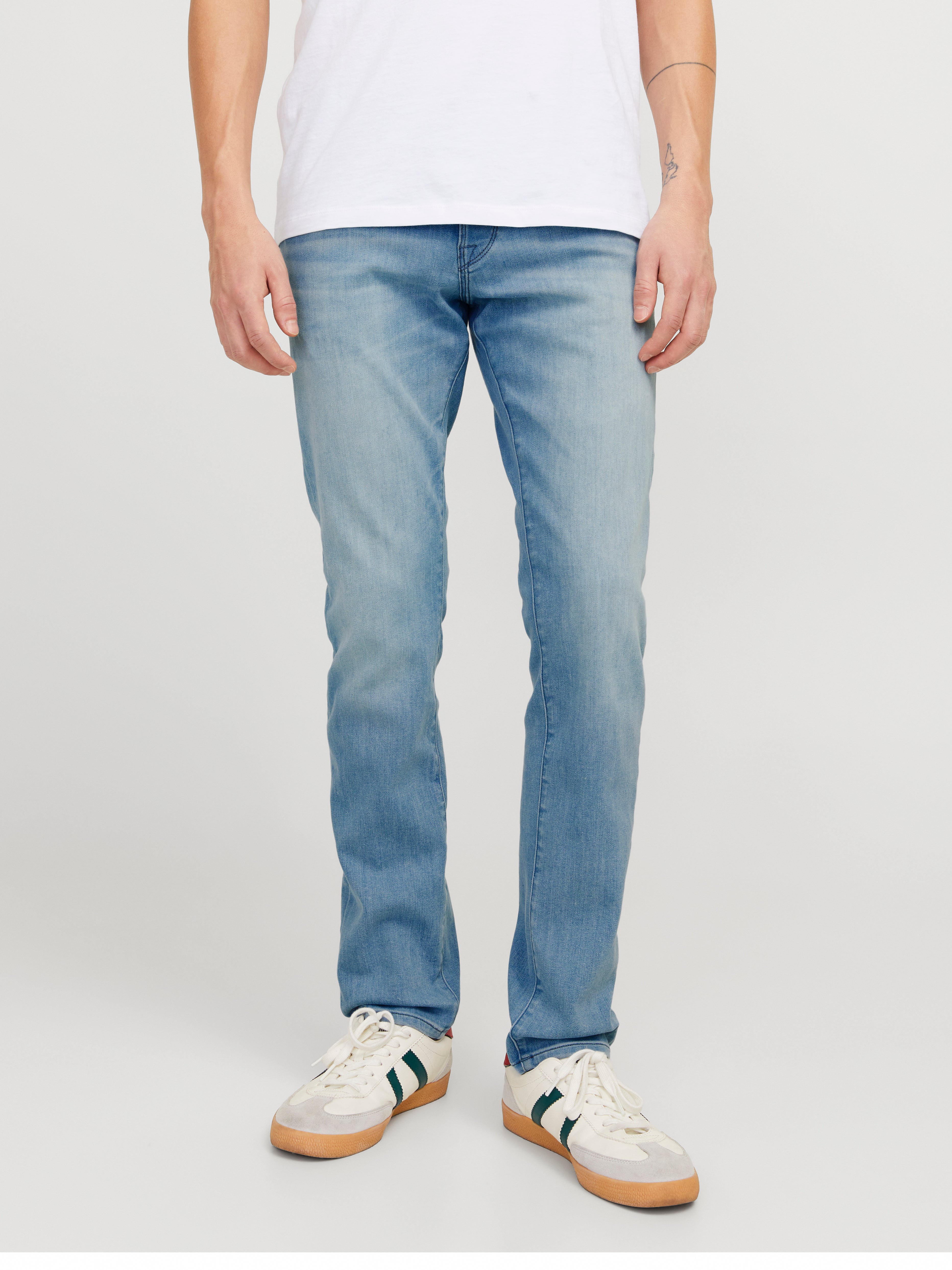 JJIGLENN JJFOX AM 496 NOOS Slim fit jeans | Midden Blauw