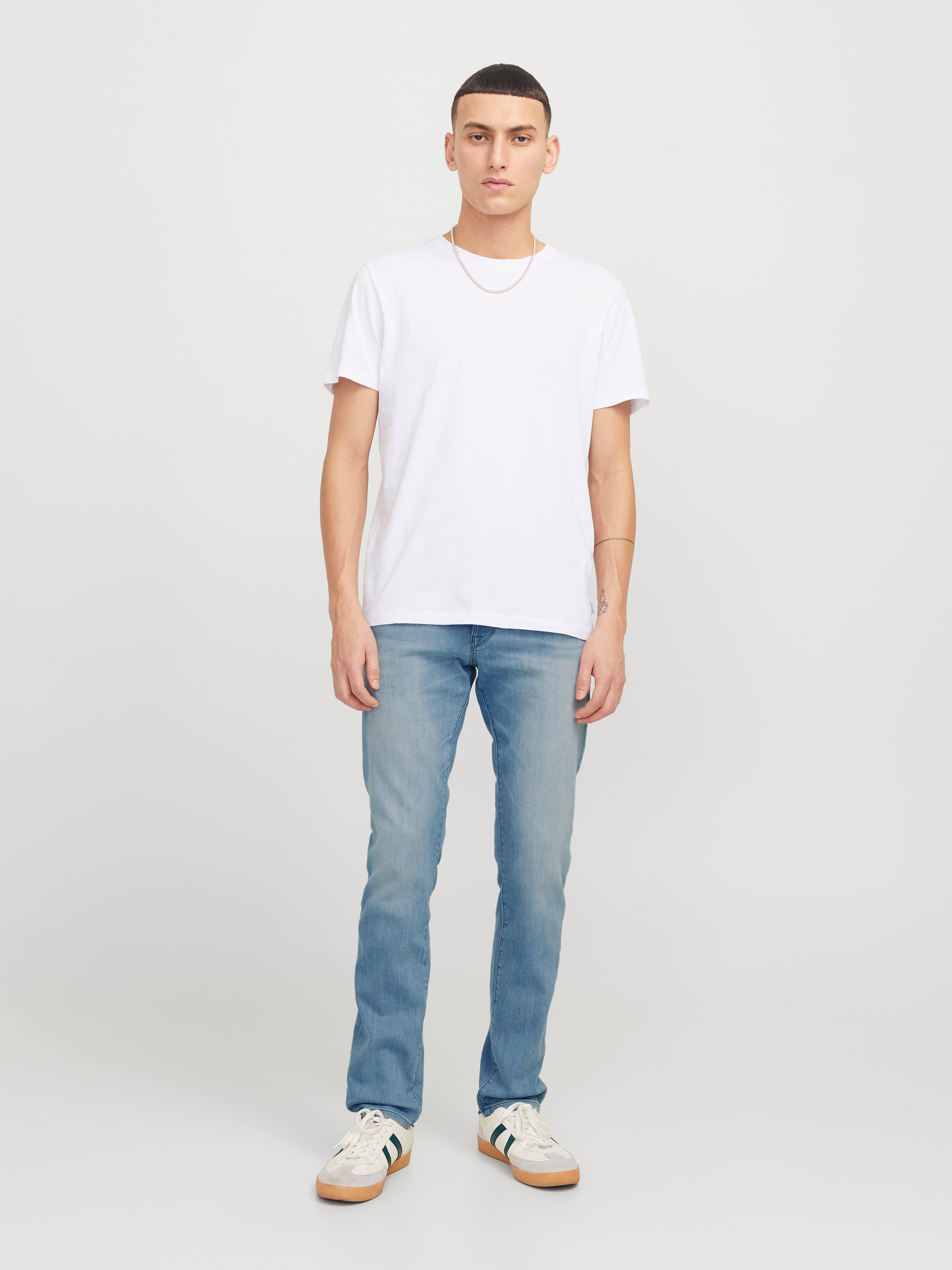 JJIGLENN JJFOX AM 496 NOOS Slim fit jeans | Midden Blauw