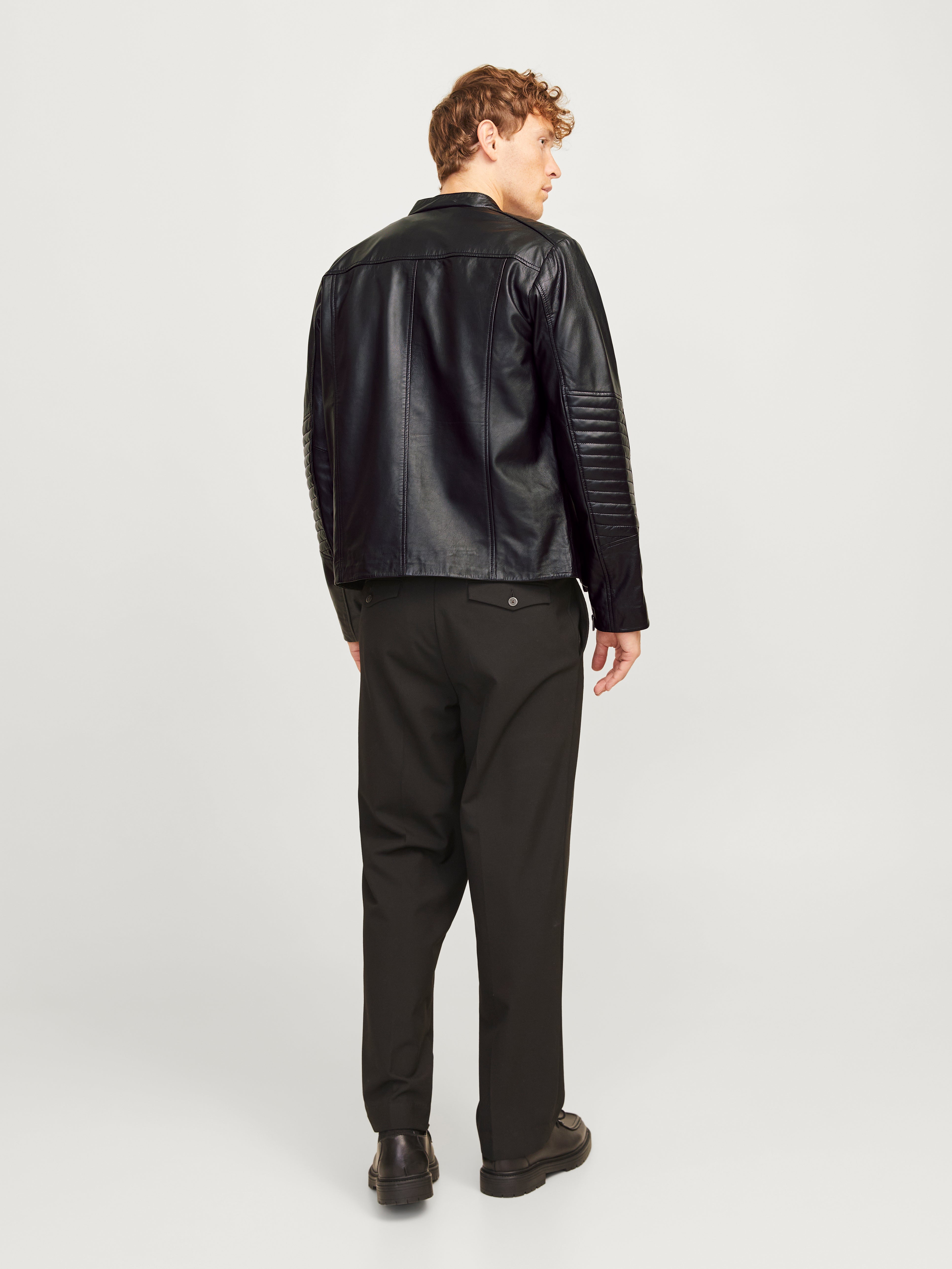 Lederjacke Schwarz Jack Jones® - Main Image