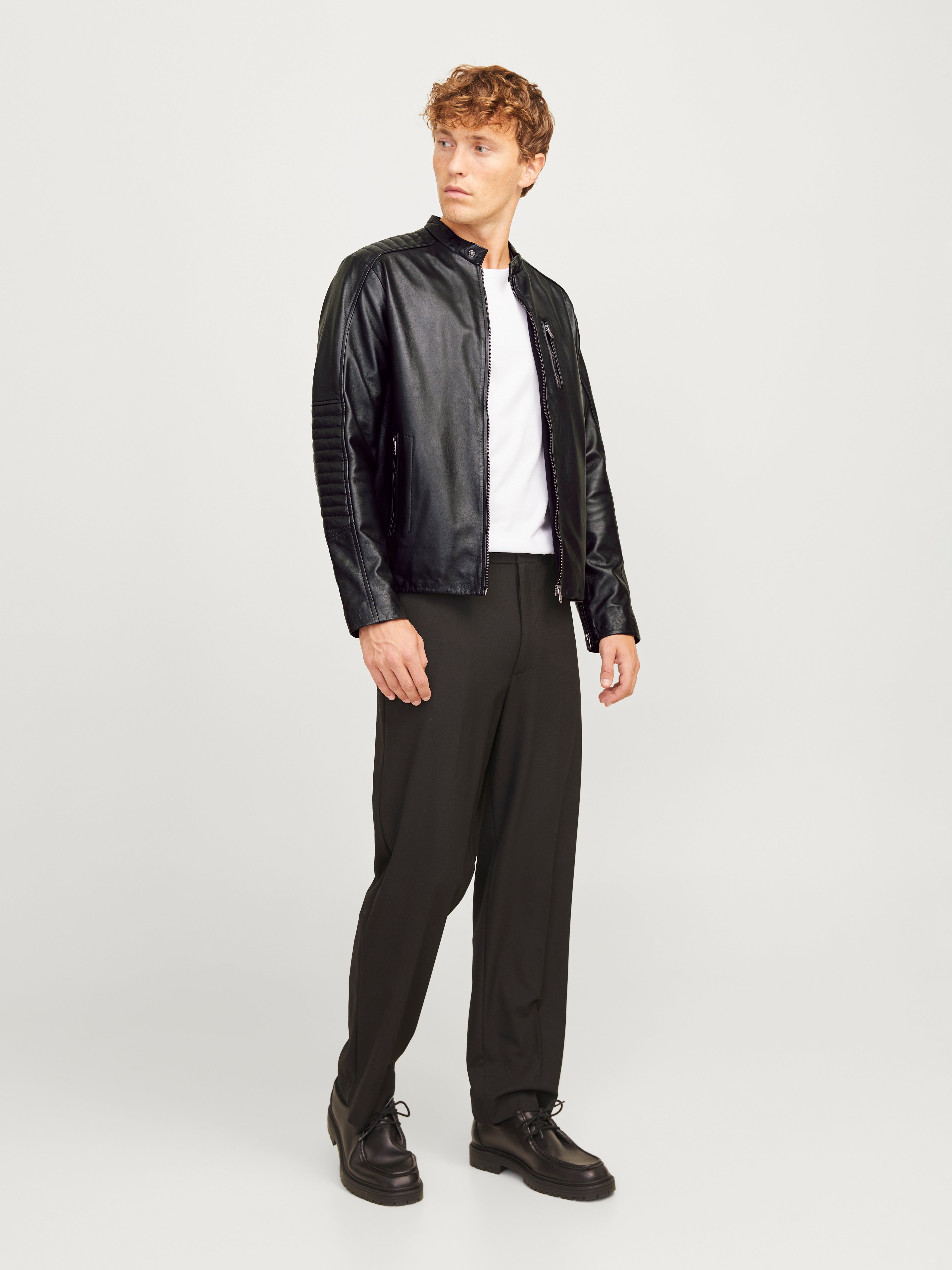 Lederjacke Schwarz Jack Jones® - Main Image