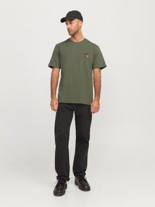 R.D.D. ROYAL DENIM DIVISION Apskrita apykaklė Marškinėliai -Deep Lichen Green - 12269651