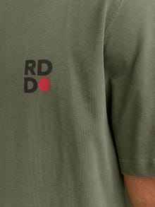 R.D.D. ROYAL DENIM DIVISION Apskrita apykaklė Marškinėliai -Deep Lichen Green - 12269651