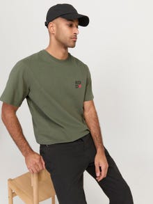 R.D.D. ROYAL DENIM DIVISION Apskrita apykaklė Marškinėliai -Deep Lichen Green - 12269651