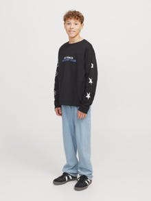 Jack & Jones JJICHRIS JJORIGINAL SQ 738 JNR Laisvo kirpimo džinsai Jaunimui -Blue Denim - 12269714