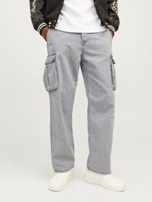 Jack & Jones JJIALEX JJCARGO MF 313 STYD LN Baggy fit jeans -Grey Denim - 12269754