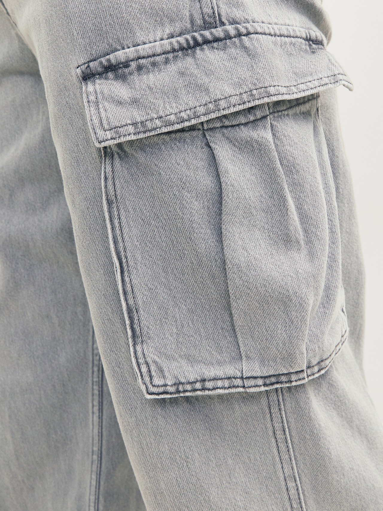 Jack & Jones JJIALEX JJCARGO MF 313 STYD LN Jeans baggy fit -Grey Denim - 12269754