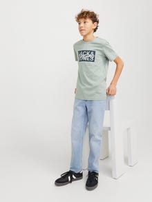 Jack & Jones JJIGLENN JJORIGINAL GE 118 I.K SN JNR Priglundantys džinsai Jaunimui -Blue Denim - 12269759
