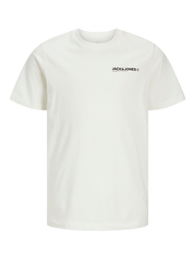 Jack & Jones Back printet T-shirt Junior -Cloud Dancer - 12269831