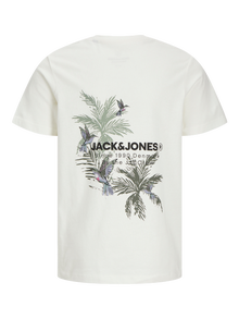 Jack & Jones Back printet T-shirt Junior -Cloud Dancer - 12269831