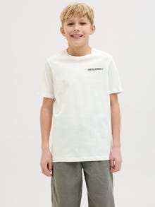 Jack & Jones Back printet T-shirt Junior -Cloud Dancer - 12269831