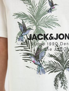 Jack & Jones Back printet T-shirt Junior -Cloud Dancer - 12269831