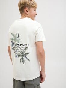Jack & Jones Back printet T-shirt Junior -Cloud Dancer - 12269831