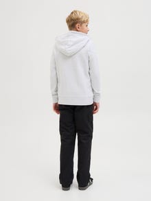 Jack & Jones Logo Hoodie -White Melange - 12269853