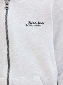 Jack & Jones Logo Hoodie -White Melange - 12269853