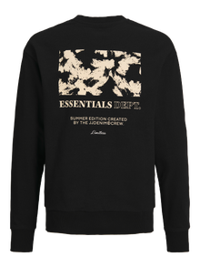 Jack & Jones Sweatshirt Impresso nas costas Junior -Black - 12269860