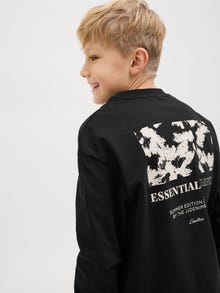 Jack & Jones Sweatshirt Impresso nas costas Junior -Black - 12269860
