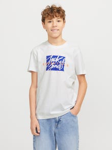Jack & Jones Logo T-skjorte Junior -White - 12269876