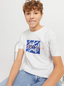 Jack & Jones Logo T-skjorte Junior -White - 12269876