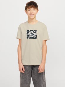 Jack & Jones Z logo T-shirt Junior -Moonbeam - 12269876